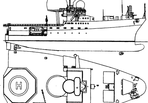 Ship HNoMS Marjata [ELINT Ship] - drawings, dimensions, figures